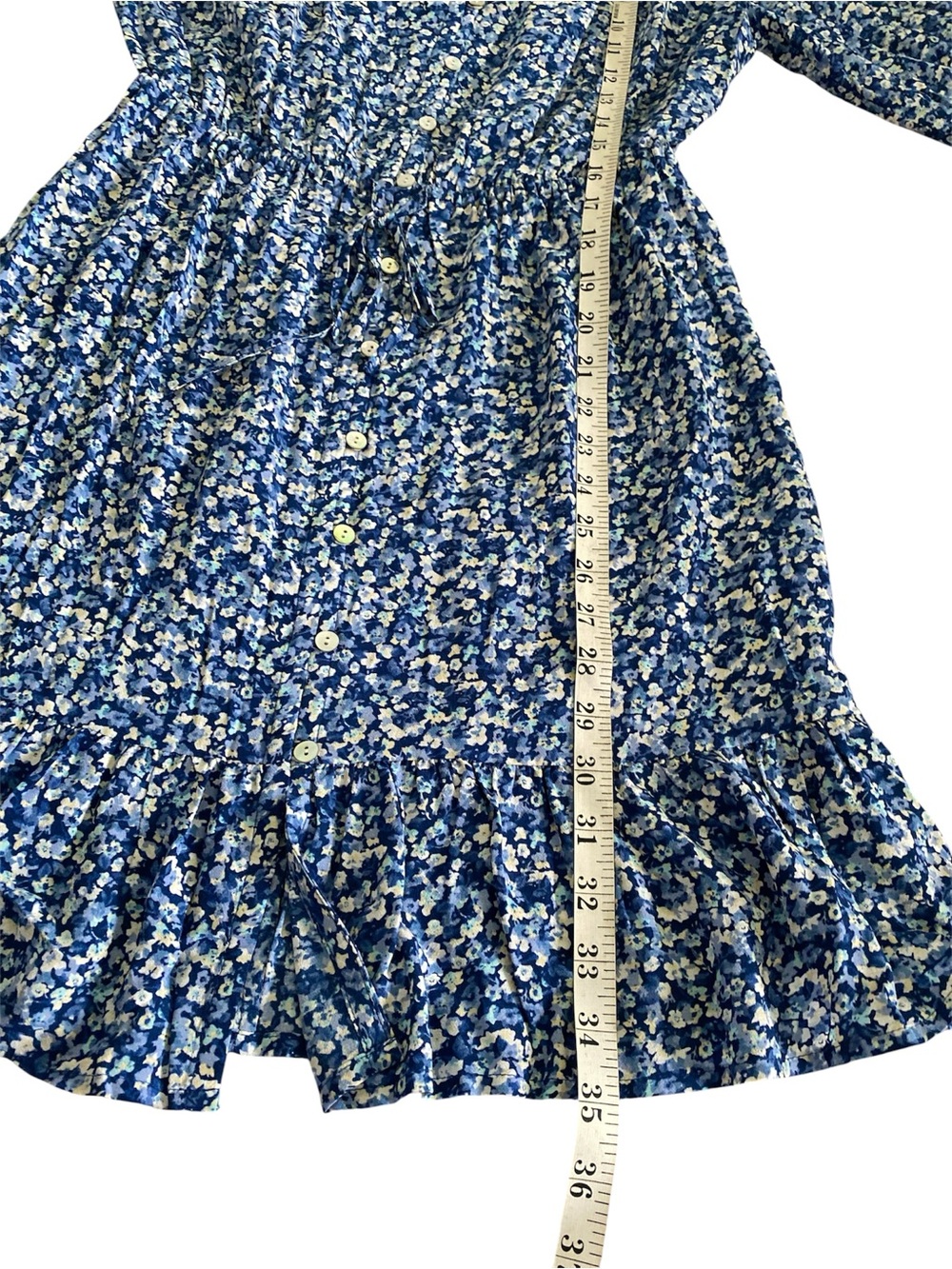 Rails Eliza Blue Floral V-Neck Long-Sleeve Dress NWT - Picture 5 of 8